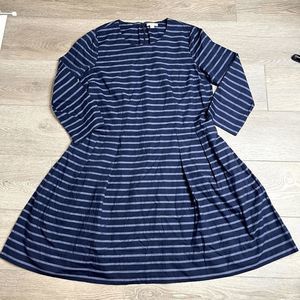 GAP striped 3/4 sleeve‎ dress Blue Size 10